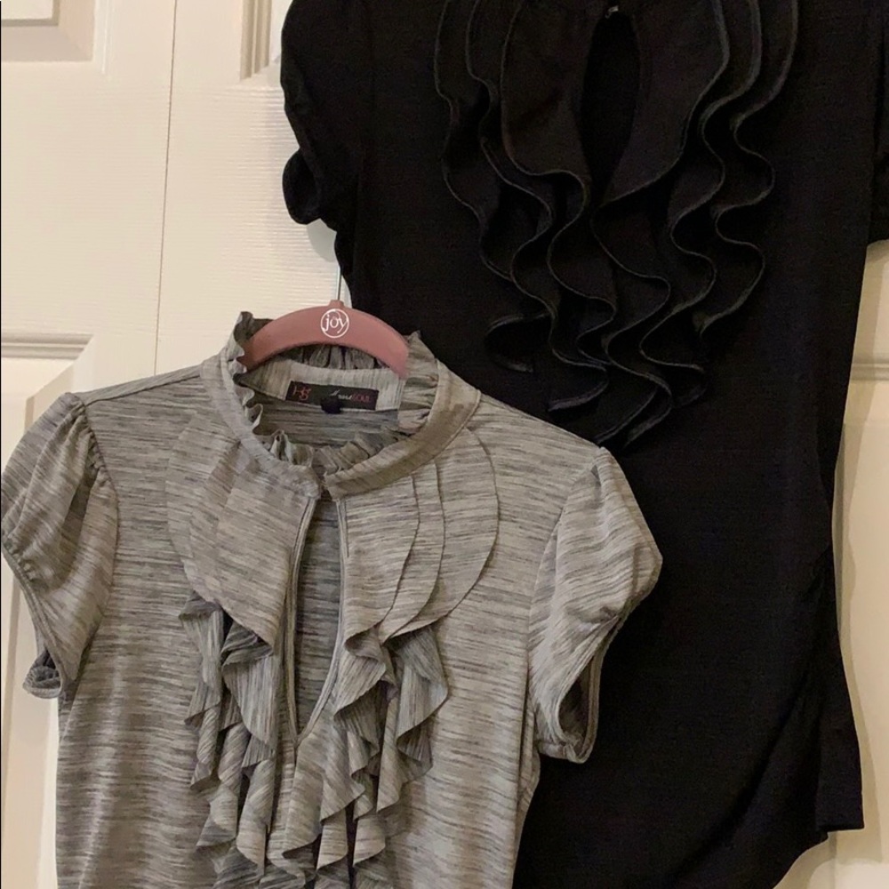 SOLD TWO Heart Soul Ruffled Collar Shirts - Picture 10 of 10